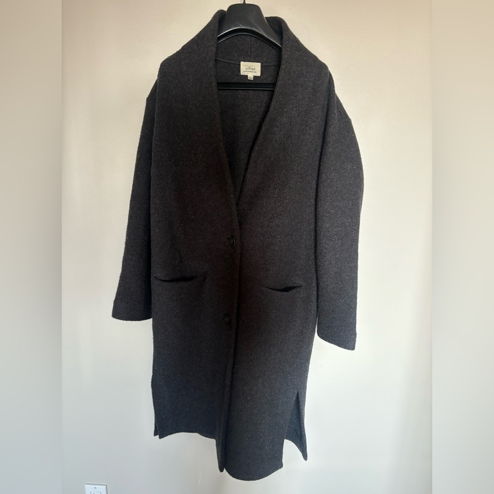 wilfred WOOL Dark Gray Wool Coat